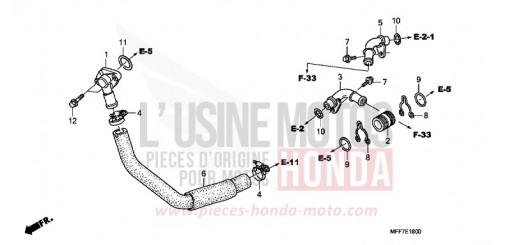 WATER PIPE XL700VAB de 2011
